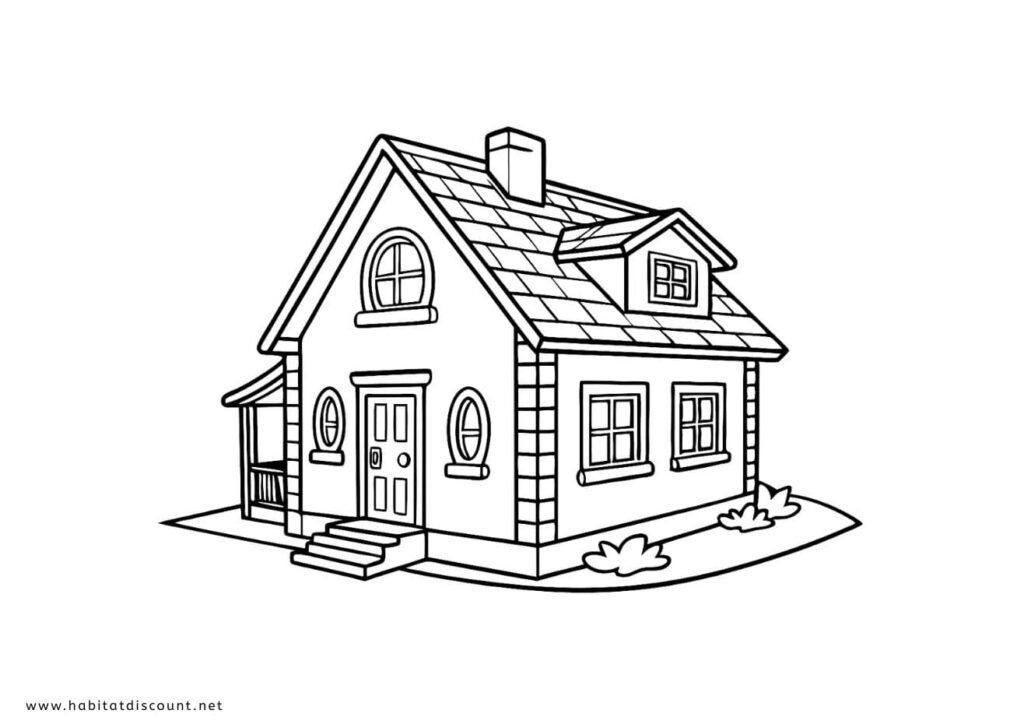coloriage d'une maison