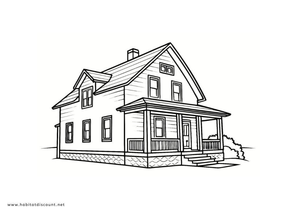 coloriage de maison