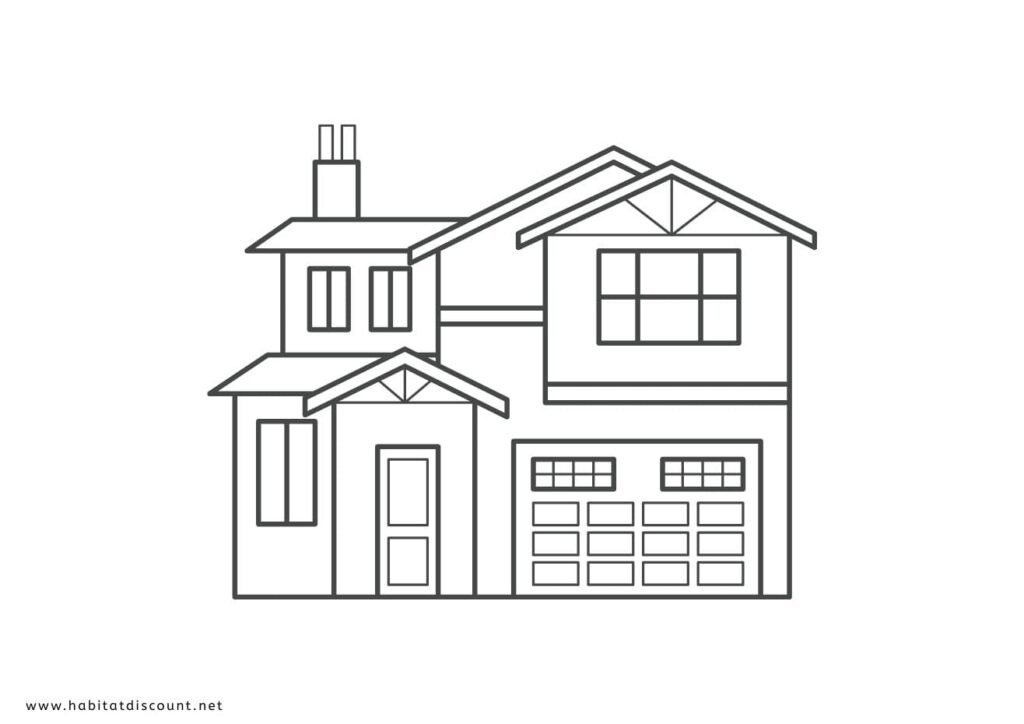 coloriage de maison PDF