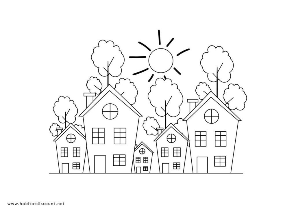 coloriage de maisons