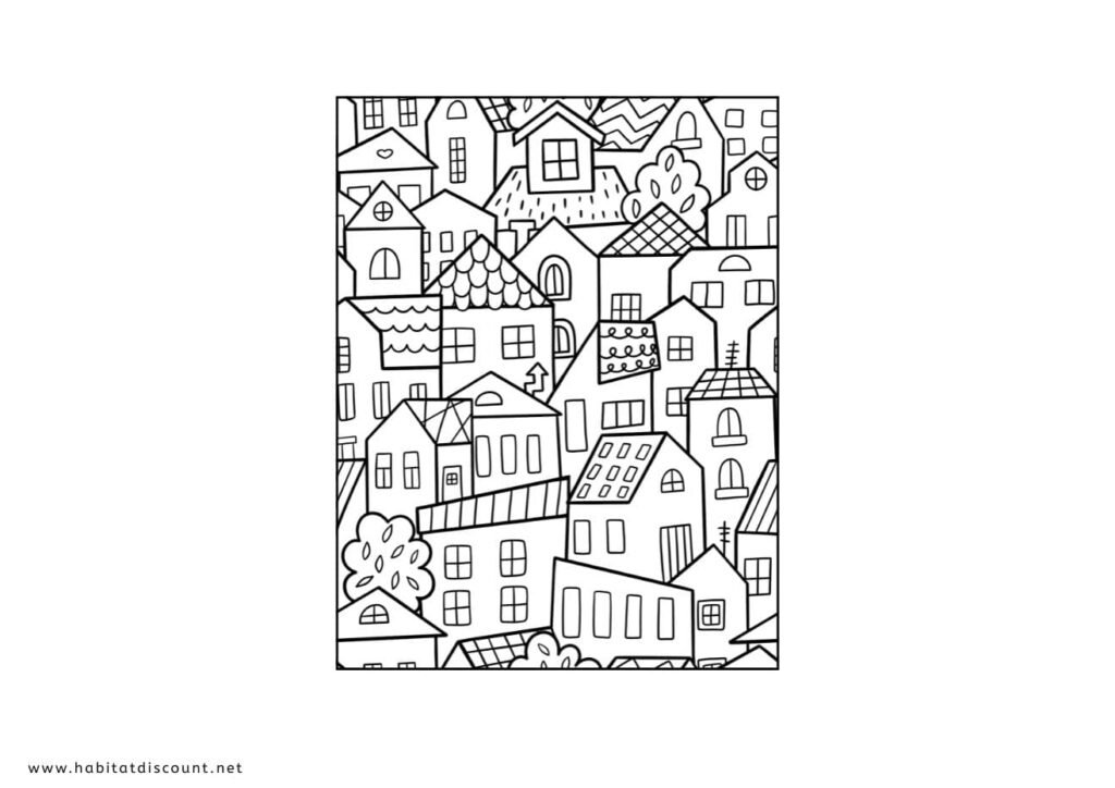 coloriage maison PDF