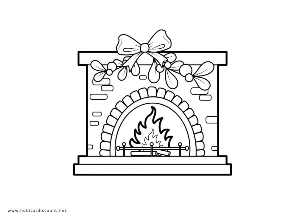 coloriage maison cheminée