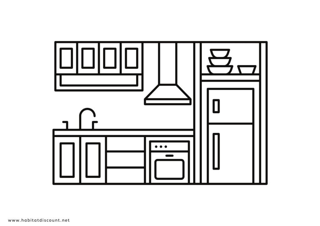 coloriage maison cuisine