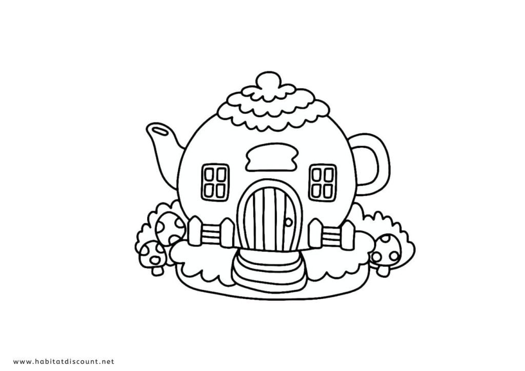 coloriage maison de gnome PDF