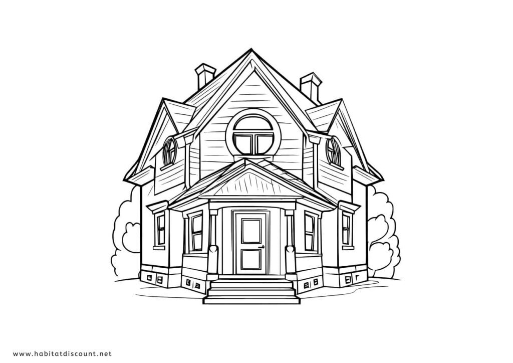 coloriage maison gratuit