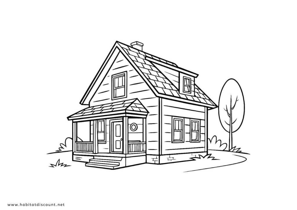 coloriage maison imprimer