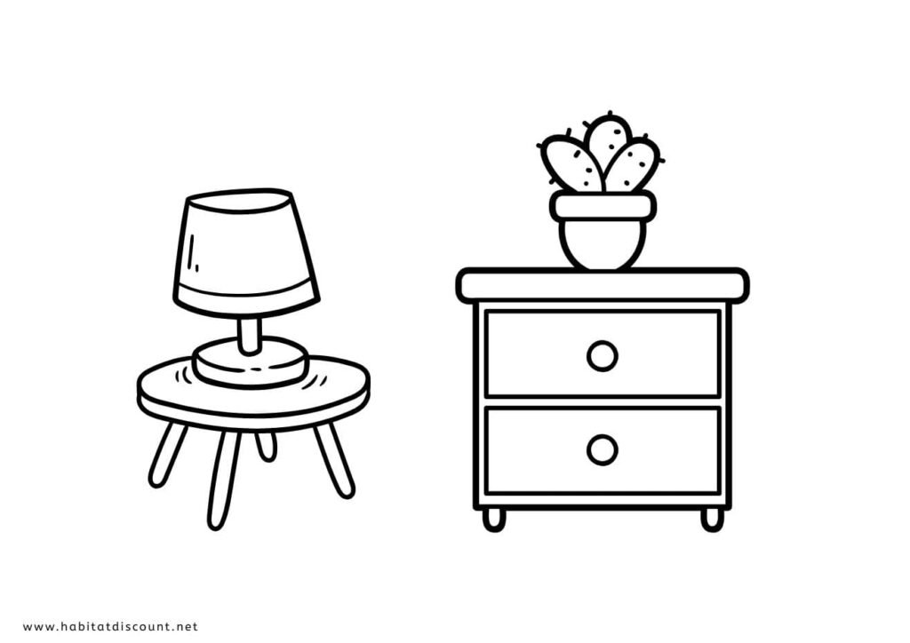 coloriage maison intérieur PDF