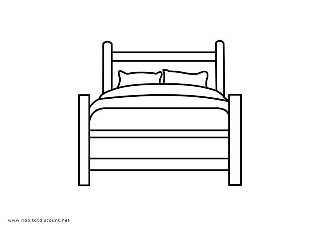 coloriage maison lit