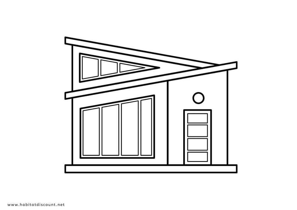 coloriage maison moderne