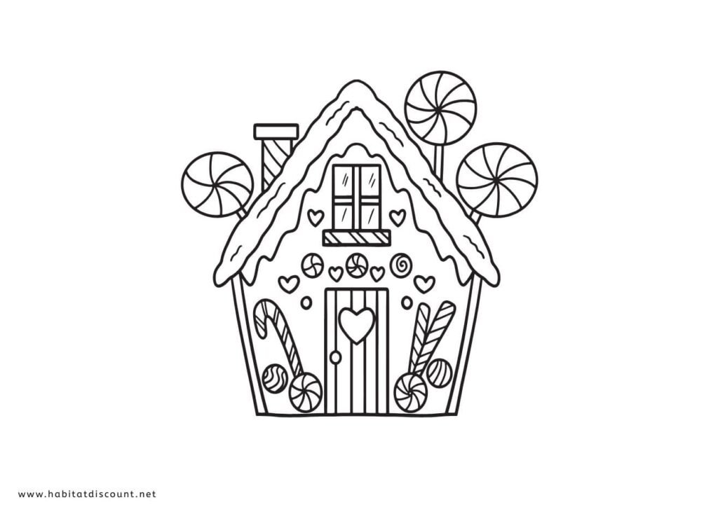 coloriage maison pain d épice