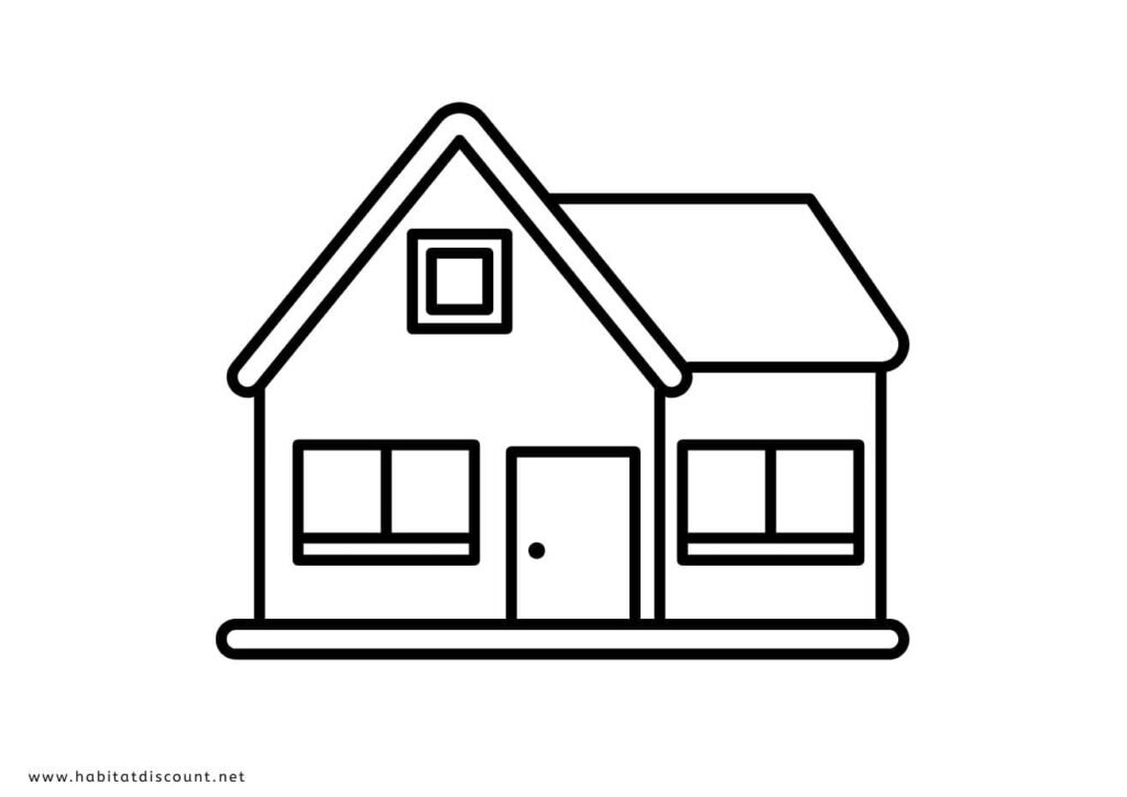 coloriage maison simple