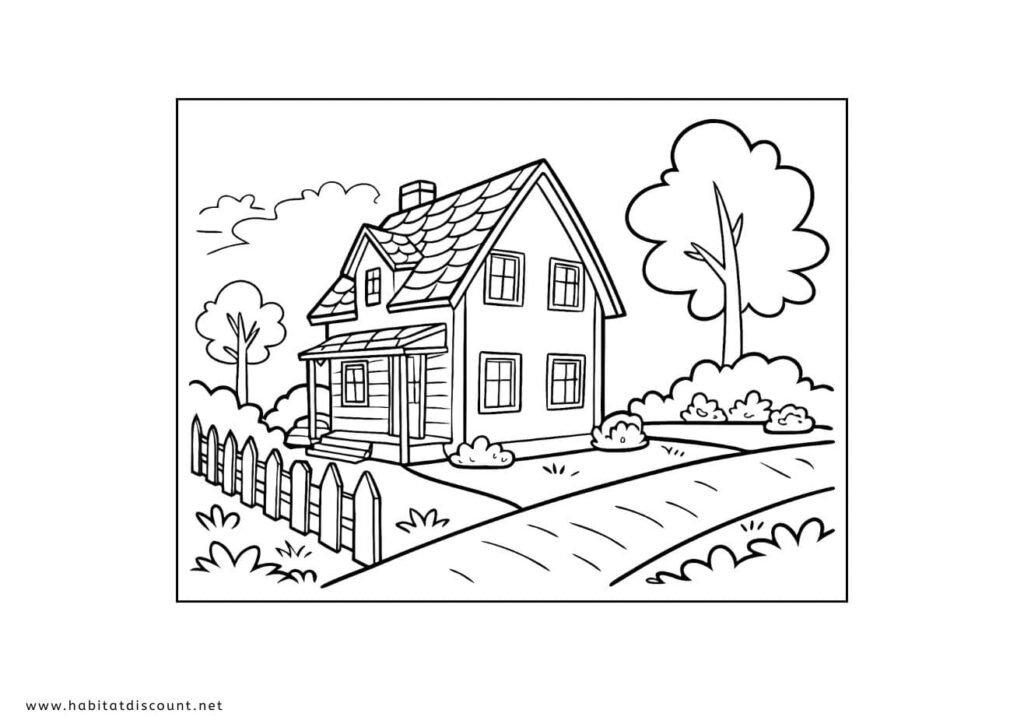 dessin maison imprimer