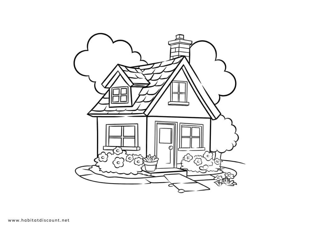 imprimer coloriage maison