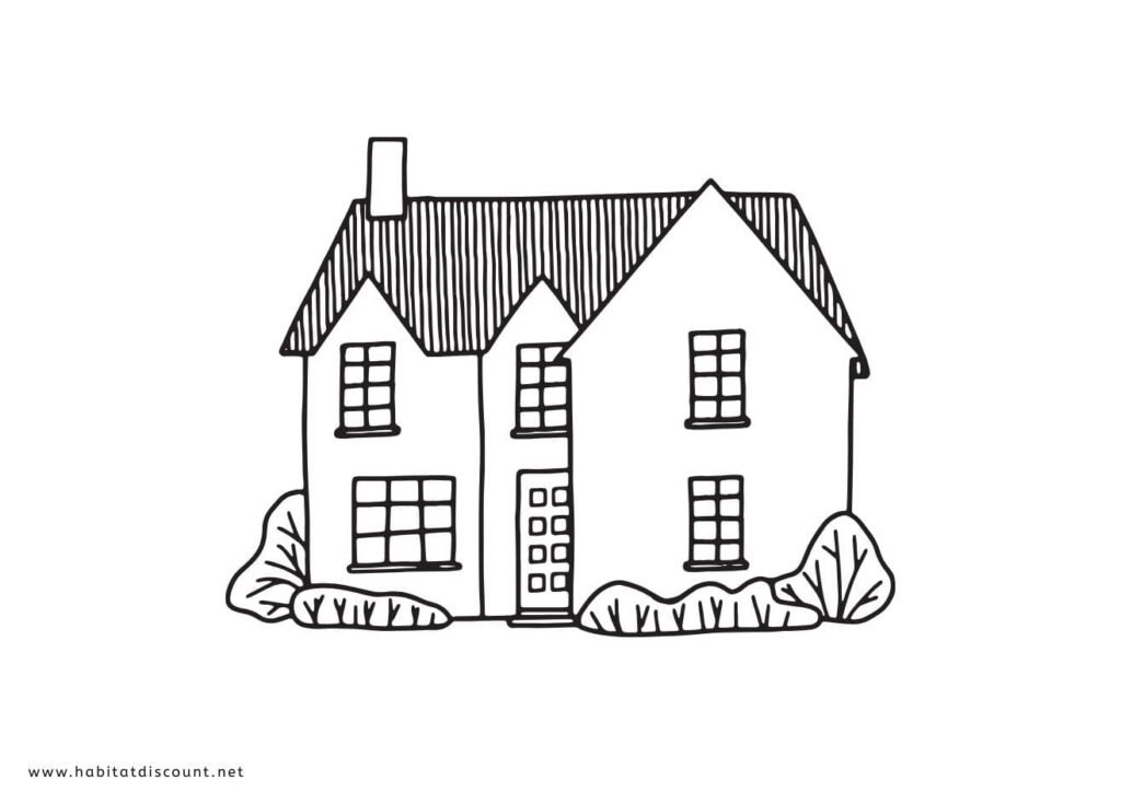 maison a imprimer et colorier