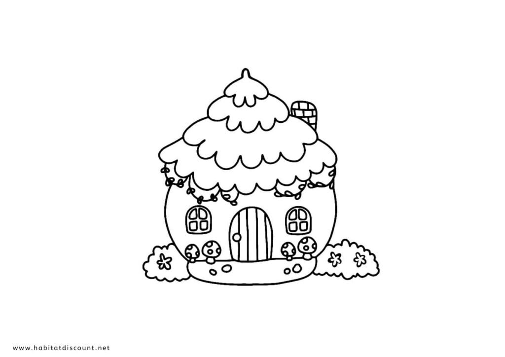 maison de gnome coloriage