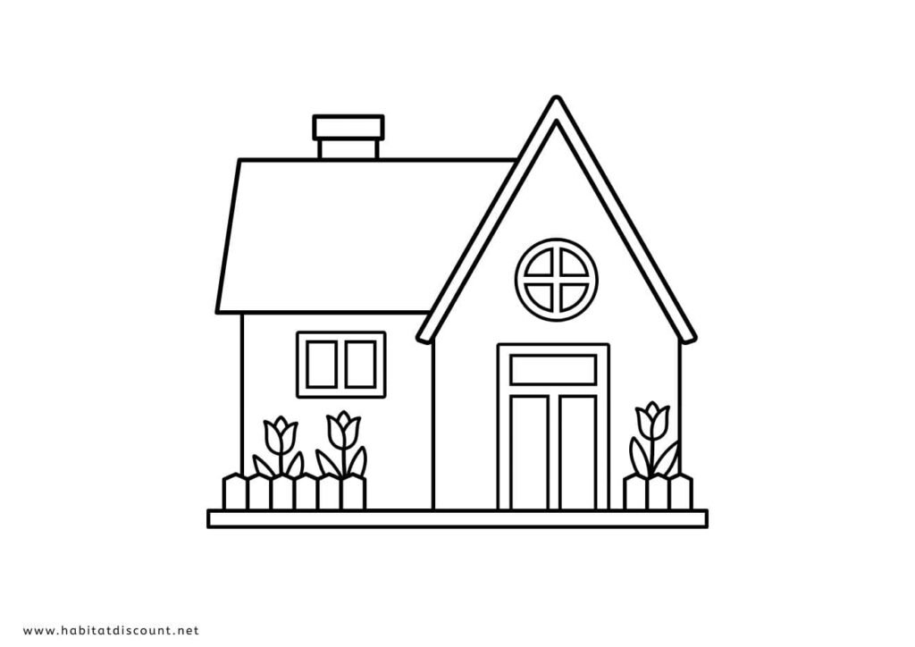 maison dessin à colorier